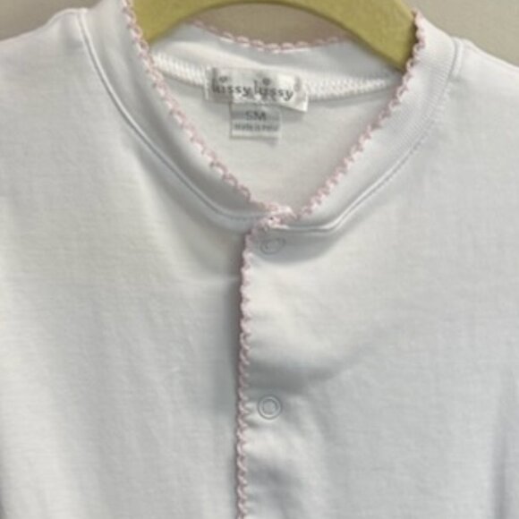Kissy Kissy Convertible Baby Gown, White with Pink Trim , Size SM - Picture 2 of 5